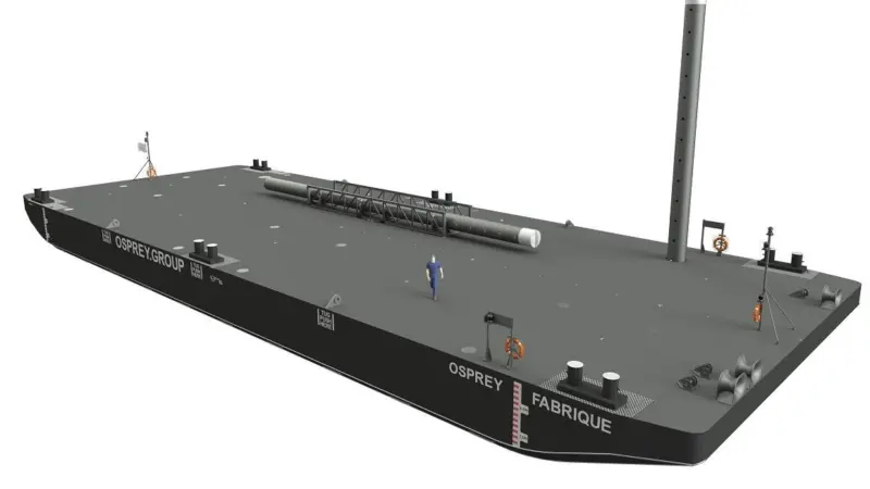 The barges will be named 'Osprey Bouwer' and 'Osprey Fabrique'