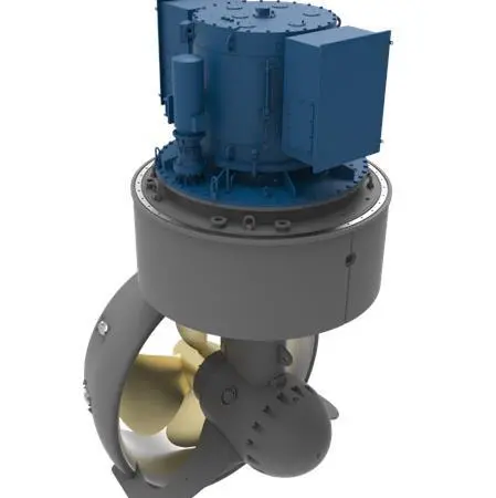 Kongsberg's US255 thrusters will power the world's first fully electric shiphandling tug (Kongsberg)