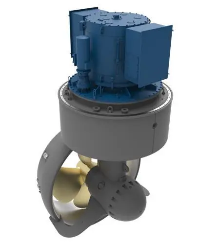 Kongsberg's US255 thrusters will power the world's first fully electric shiphandling tug (Kongsberg)