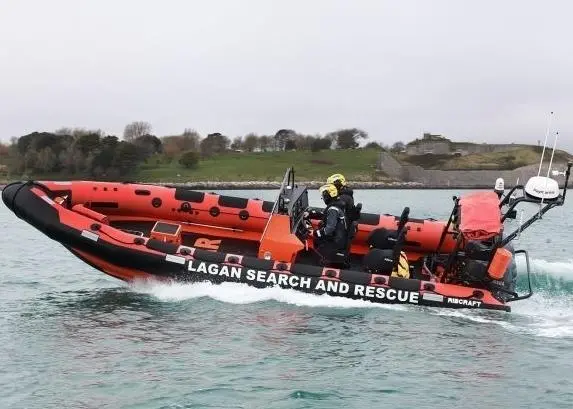 The eight metre vessel has a three metre beam with twin engines, self-righting A frame and a large console