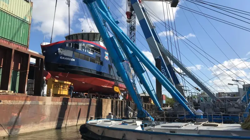 Hybrid Gaarden takes to the water. All-electric Düsternbrook to follow in December.