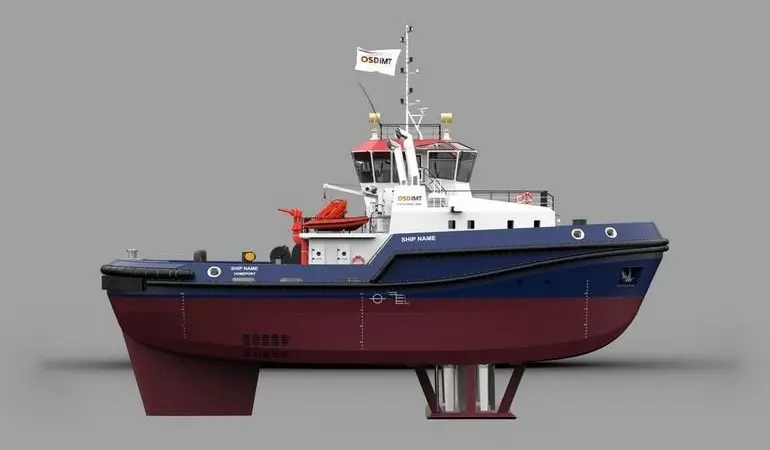 The Cyclotrac 3690 is built to a tractor tug configuration (OSD IMT)