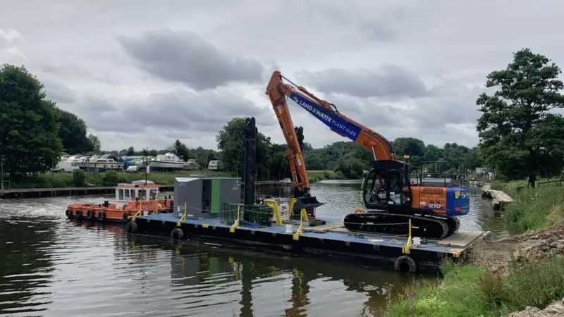 Land & Water has announced that it has resumed construction of one of four fish passes along the River Severn in Worcestershire