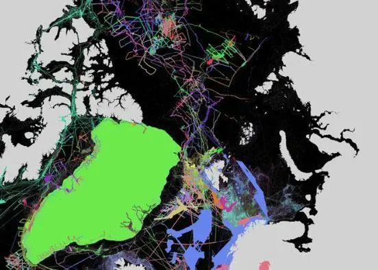 depth map of the Arctic Ocean