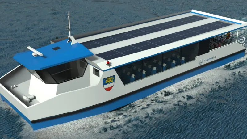First electro-solar catamaran is seen as a “quantum leap” for Rostock
