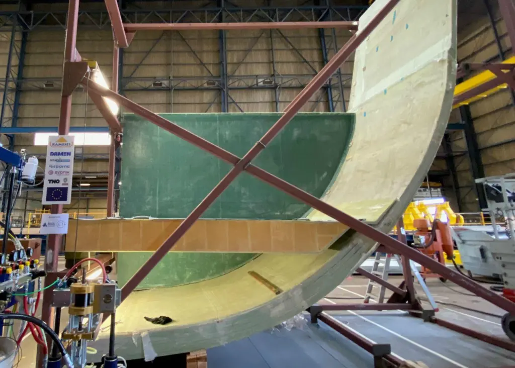 composite ship’s hull section