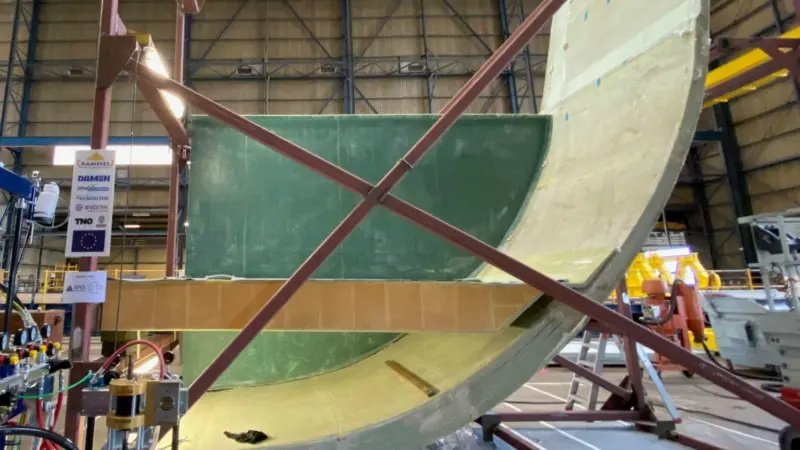 composite ship’s hull section