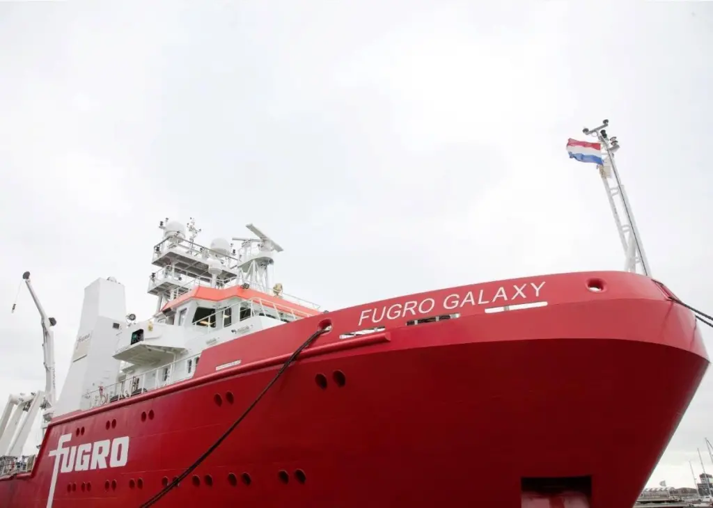 The 'Fugro Galaxy' is supporting Fugro’s offshore activities on their pre-installation and route engineering survey project for Xtera