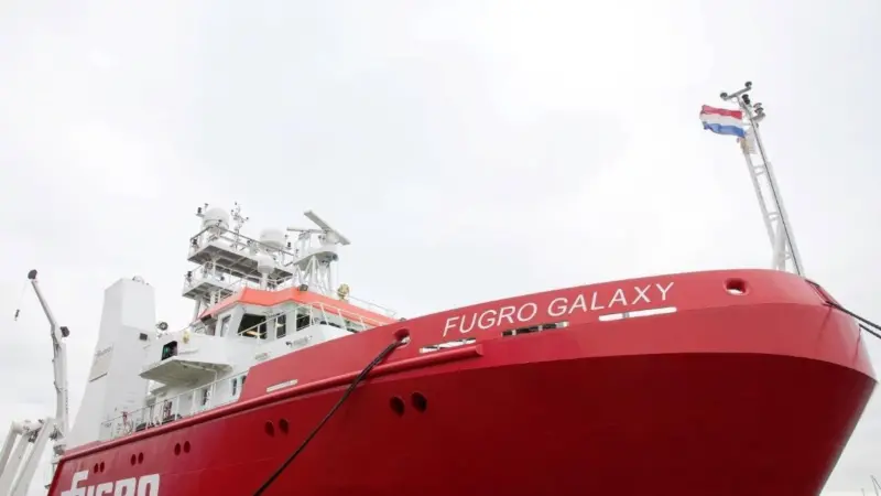 The 'Fugro Galaxy' is supporting Fugro’s offshore activities on their pre-installation and route engineering survey project for Xtera