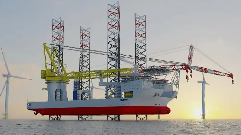 Jan de Nul's 'Voltaire' is set to be the world's largest offshore jack-up installation vessel