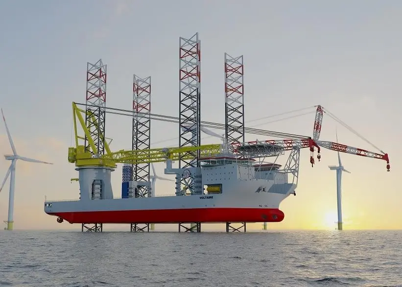 Jan de Nul's 'Voltaire' is set to be the world's largest offshore jack-up installation vessel