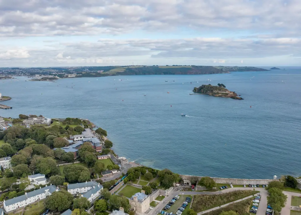 Aerial view of Plymouth Sound