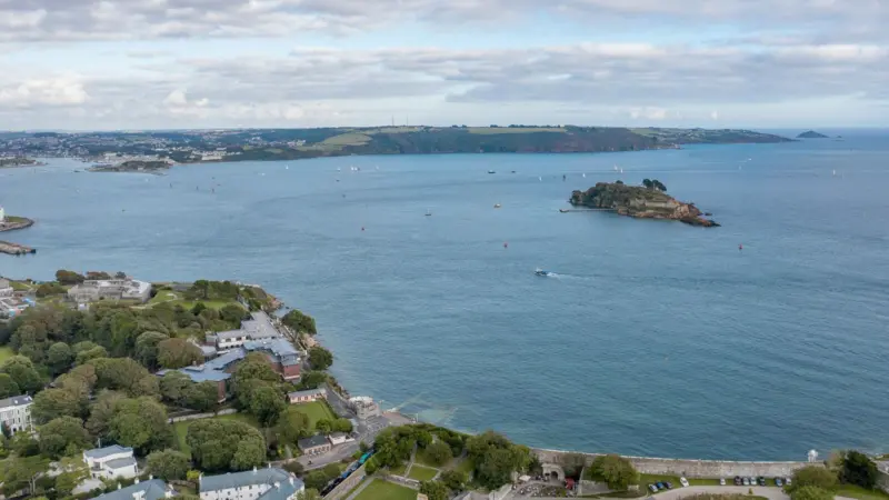 Aerial view of Plymouth Sound