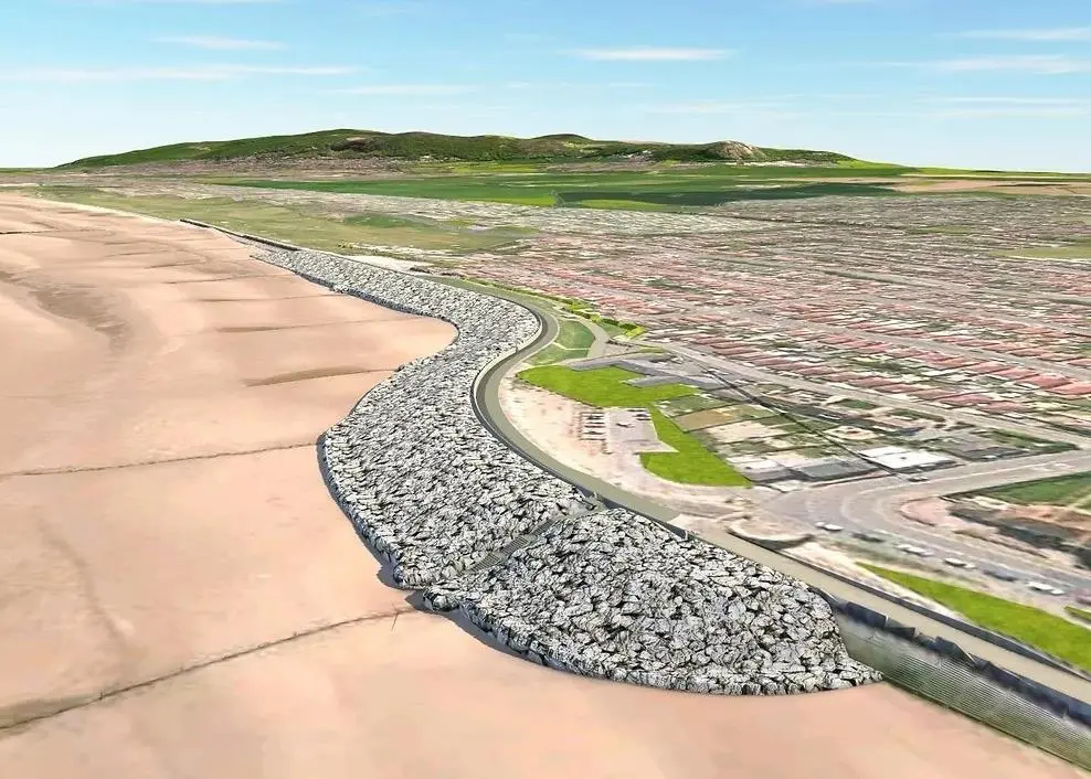 Balfour Beatty will place 128,000 tonnes of rock armour in front of the existing sea defences