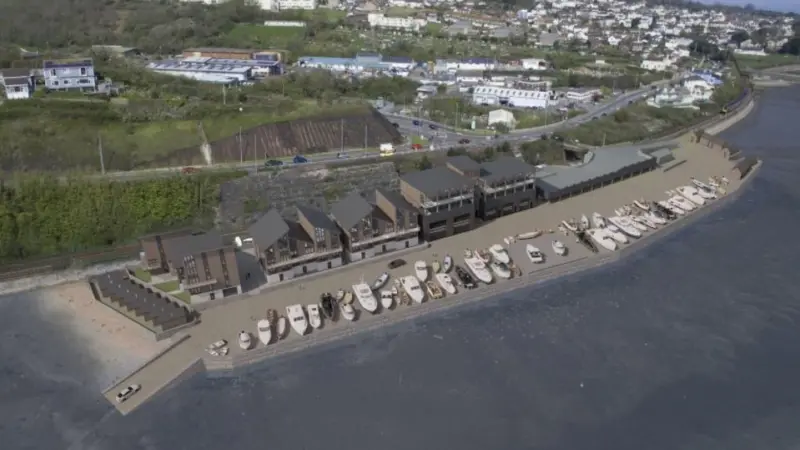 The plans include a structure for five self-contained workshops