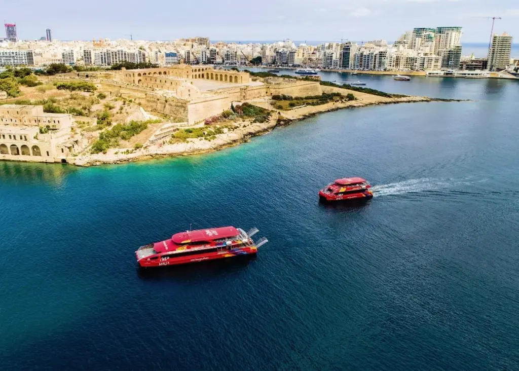 Two of the the four ferries delivered to Valletta, Malta