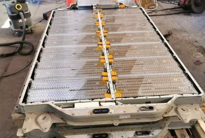 The battery bank was sourced from batteries that were previously installed in Tesla electric cars