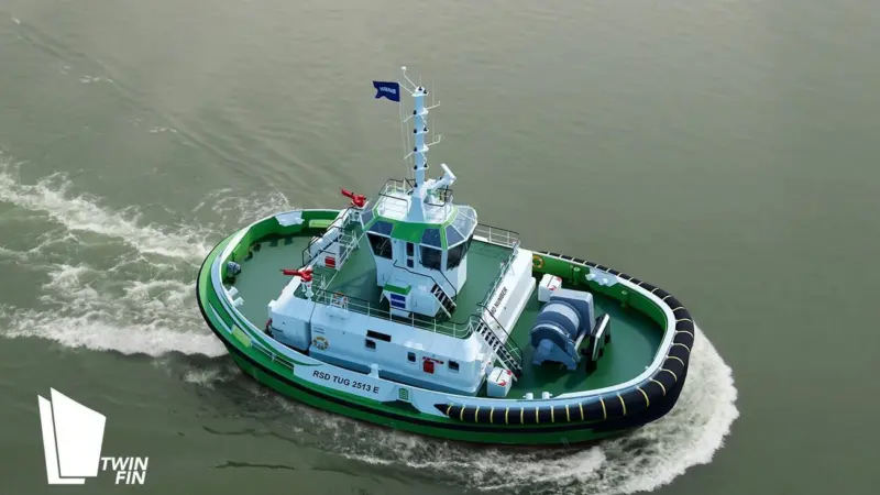 Echandia Marine will supply the energy storage system for Auckland's fully-electric tug (Damen)