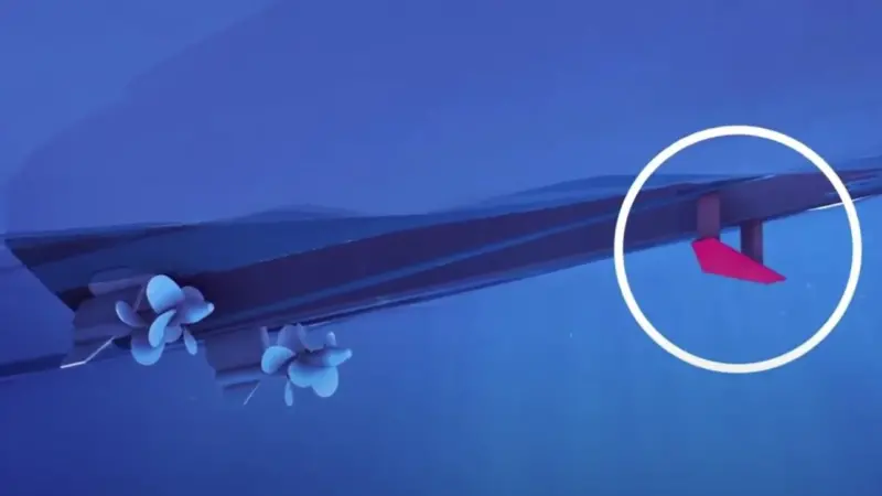 The Foil Assist is a small, passive, wing-shaped device made of solid stainless steel