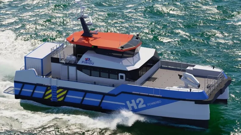 H2 low emission CTV (Image: Piriou)