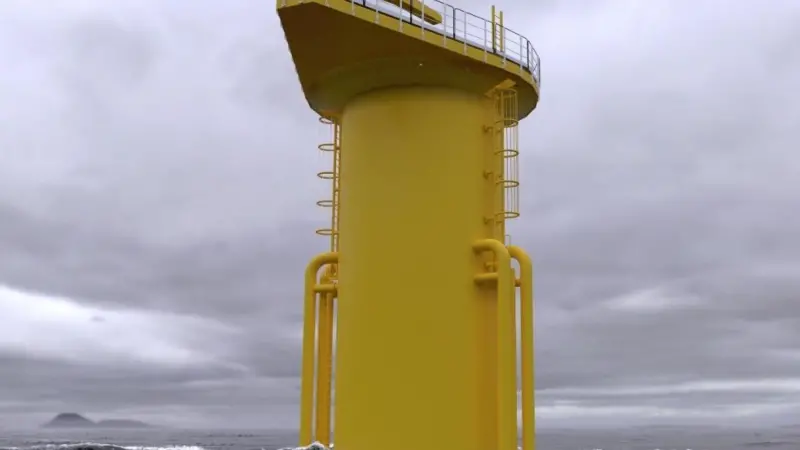 Wind turbine monopile transition piece, modelled by Maritime Studios