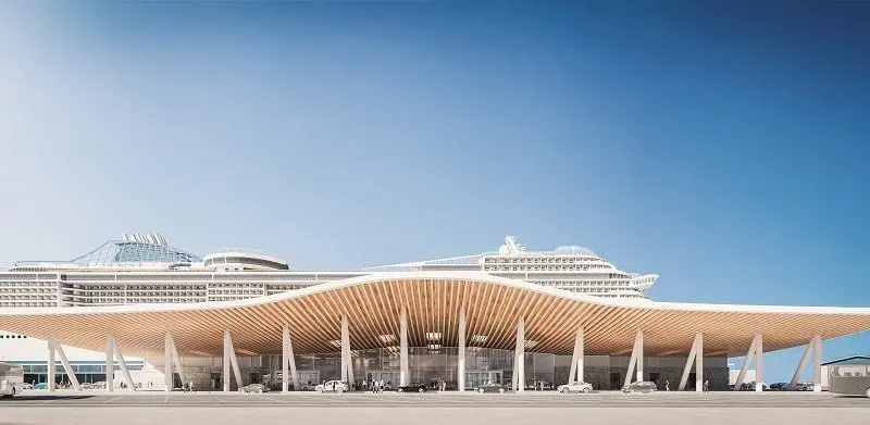 The projected design of the fifth cruise terminal