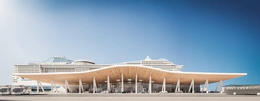 The projected design of the fifth cruise terminal