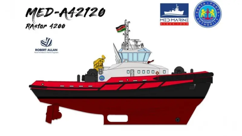 Kenya Ports Authority's new RAstar 4200 will be the largest tug in East Africa (Med Marine)