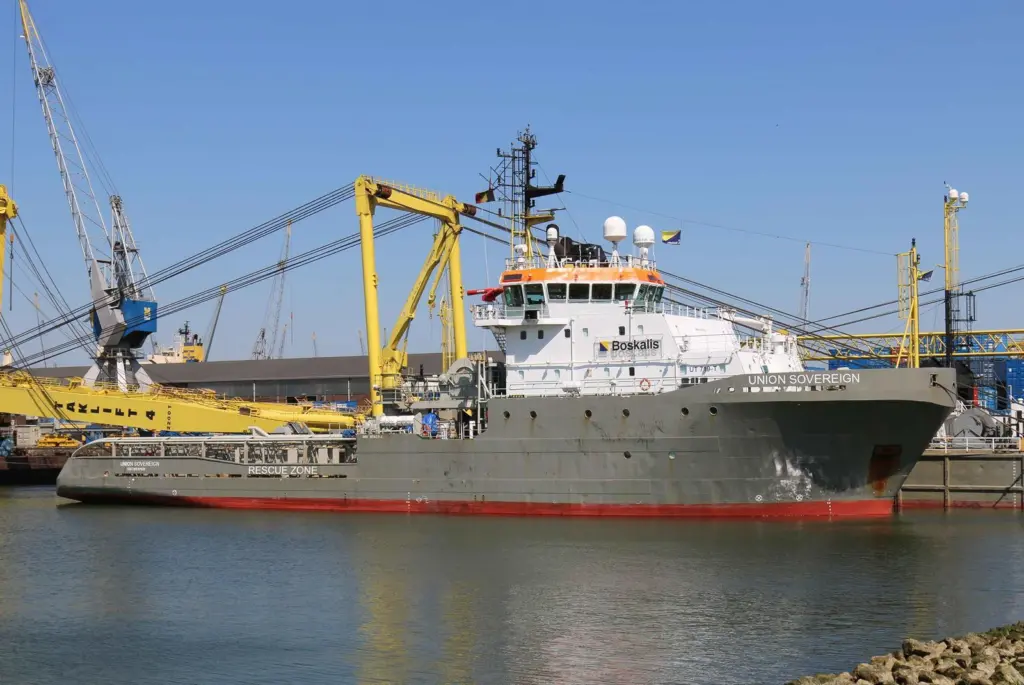 Here in Rotterdam under its previous name 'Sovereign' was mobilised for a salvage off Brazil (Peter Barker)