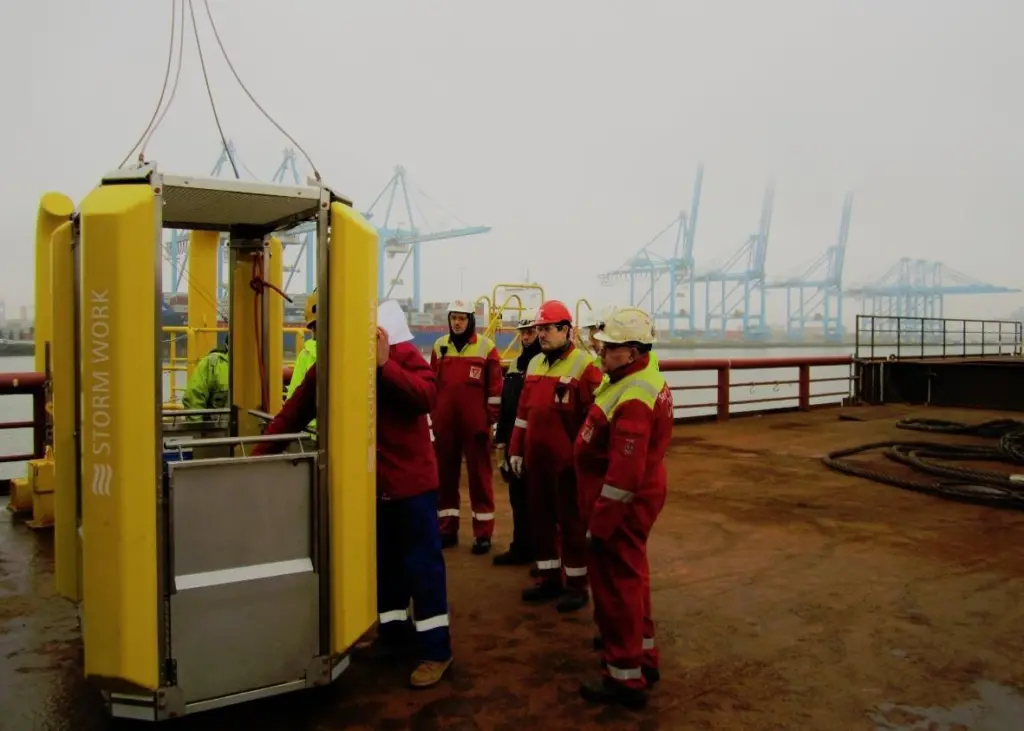 The design safeguards both the workers inside the basket and the assets worked on