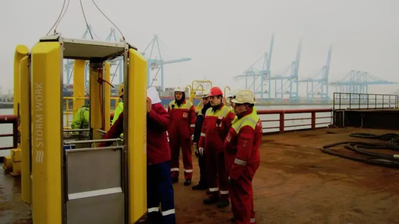 The design safeguards both the workers inside the basket and the assets worked on
