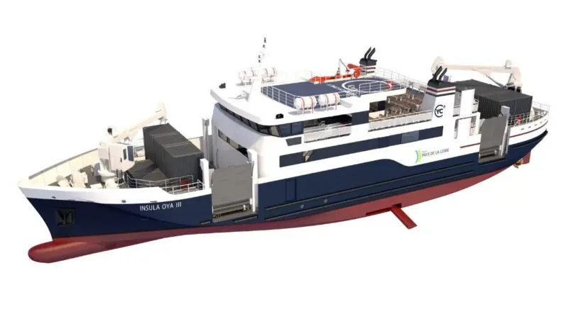 It will be built on a Piriou design in collaboration with the Nantes-based naval architecture design office Stirling Design International