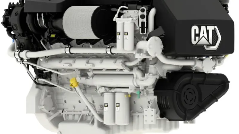 Much of the increase in power output for the C32B has been achieved by fitting a new turbo-charging suystem