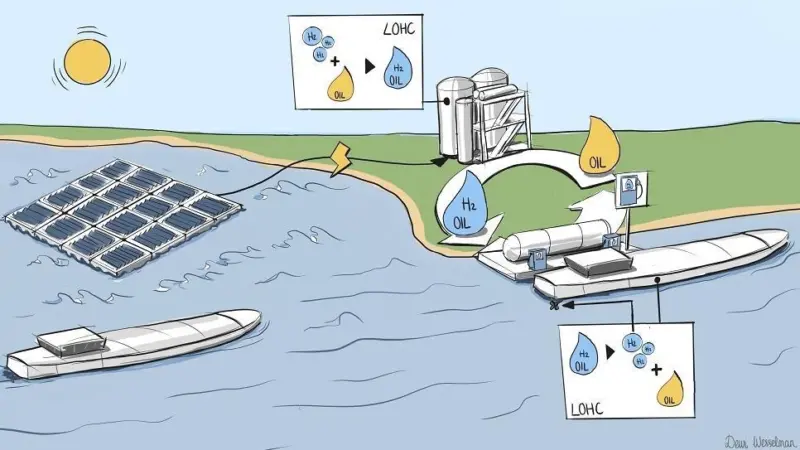 The island, which will produce 65 kilowatts of peak power, is connected to a 10 kilowatt electrolyzer that produces hydrogen