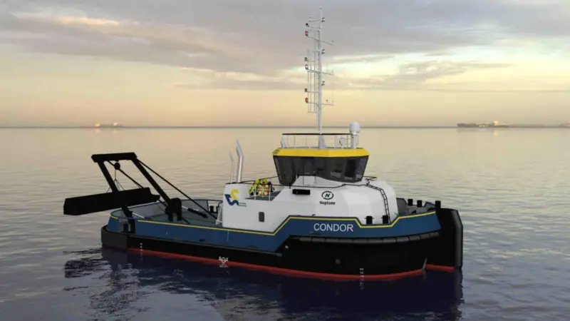 The EuroTractorTug 2410 for Verbeke Shipping will have Voith propulsion units (Neptune Marine)