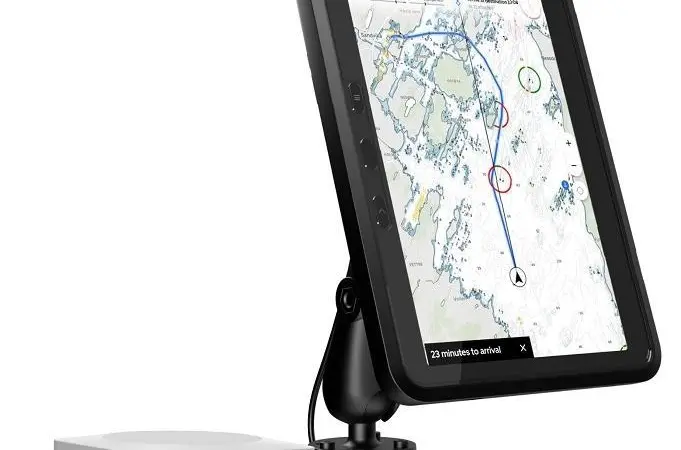The display is a rugged Samsung unit that can be panel or base mounted