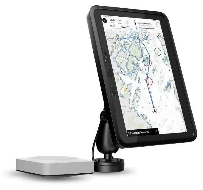The display is a rugged Samsung unit that can be panel or base mounted