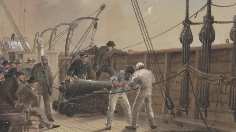 A coin was embedded into the world’s first transatlantic cable (Image: https://www.metmuseum.org/art/collection/search/383823)