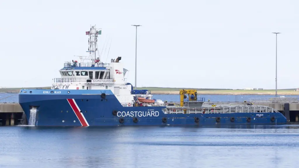 The Italian-owned 'Ievoli Black' serves as the UK's Emergency Towing Vessel (Marnavi)