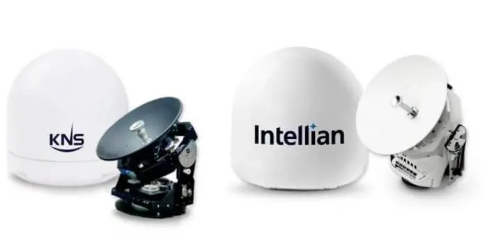 45cm terminals from KNS and Intellian are now qualified on the Intelsat FlexMaritime network