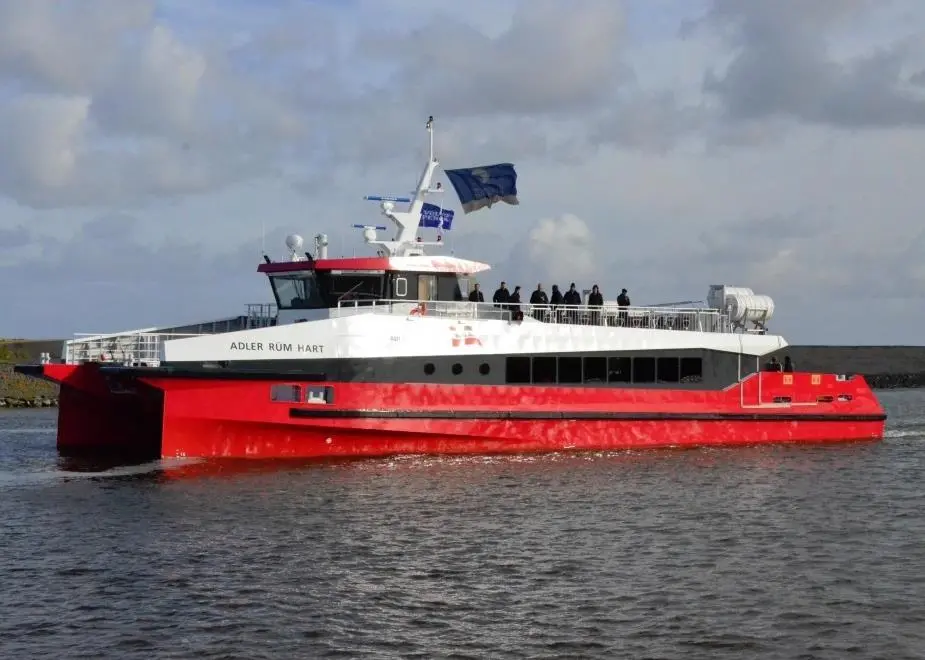 Adler Rüm Hart is a lightweight aluminium and very compact catamaran passenger