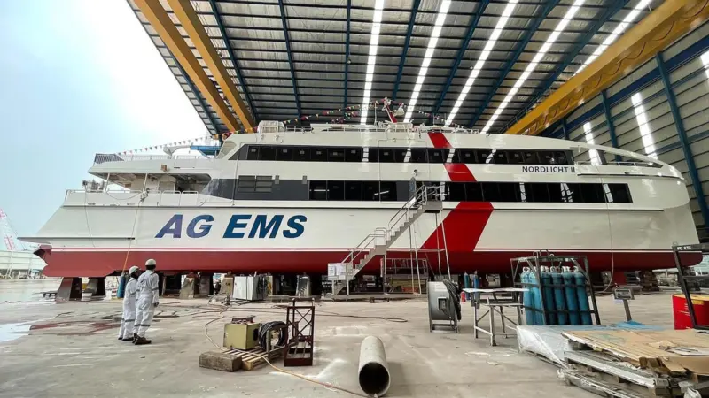 Singapore-built fast cat is due for operation soon.
