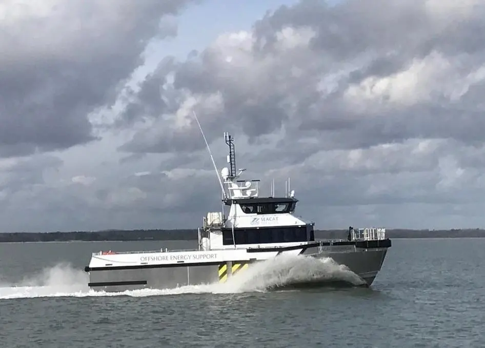 'Seacat Enterprise' was loaded with 8000 litres of HVO30 for her return trip to Grimsby