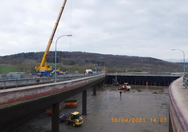 Draining of the Berching lock on the RMD Canal (Photo WSA Donau MDK)