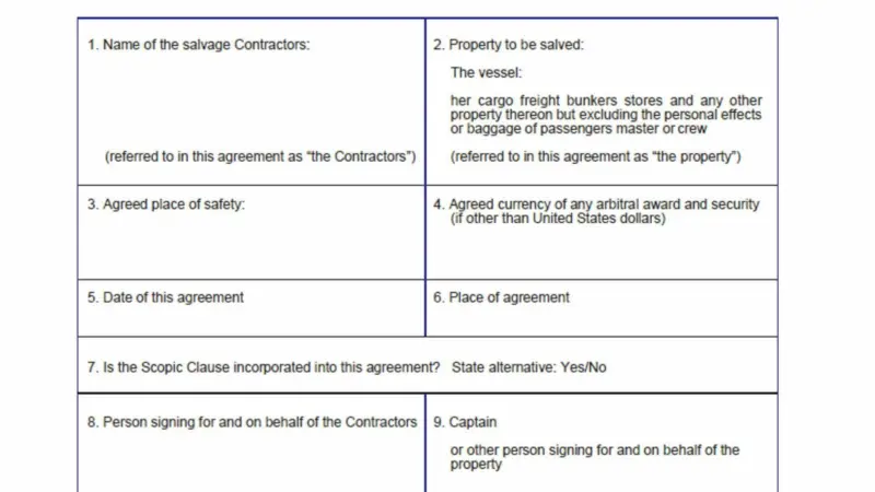 Lloyd's Open Form is regarded as the 'contract of choice' for emergency response (Lloyd's Salvage Arbitration Branch)