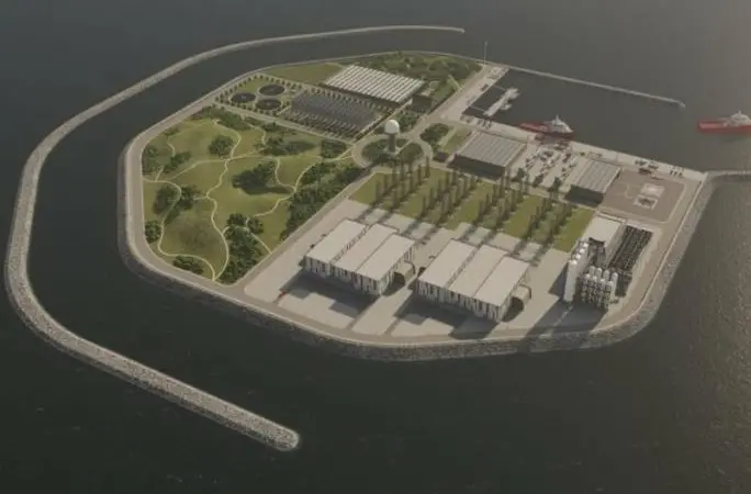 VindØ artificial island is planned to be built in the Danish part of the North Sea