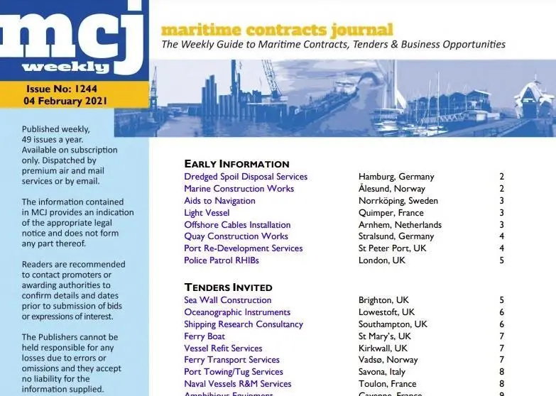 MCJ is a weekly, subscription business bulletin