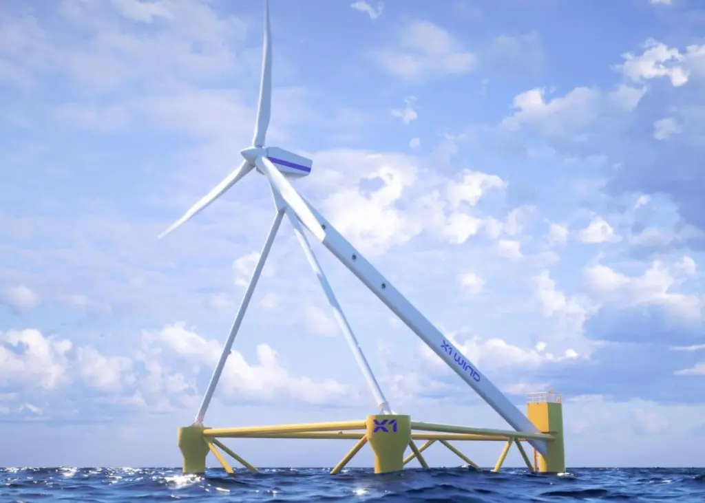 The system is connected to a single point mooring system in a downwind configuration
