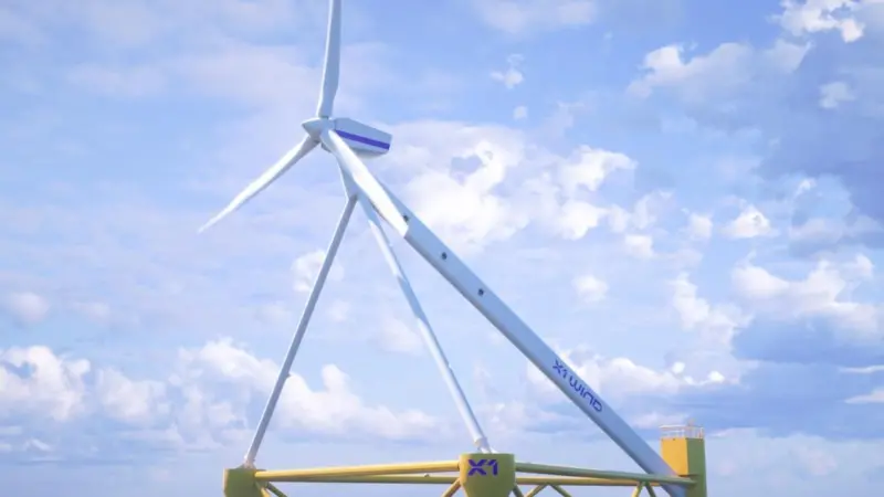 The system is connected to a single point mooring system in a downwind configuration