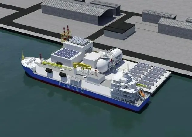 The FLL project comprises a floating barge with LNG bunkering facilities